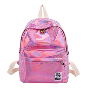Pink Hologram Laser Backpack